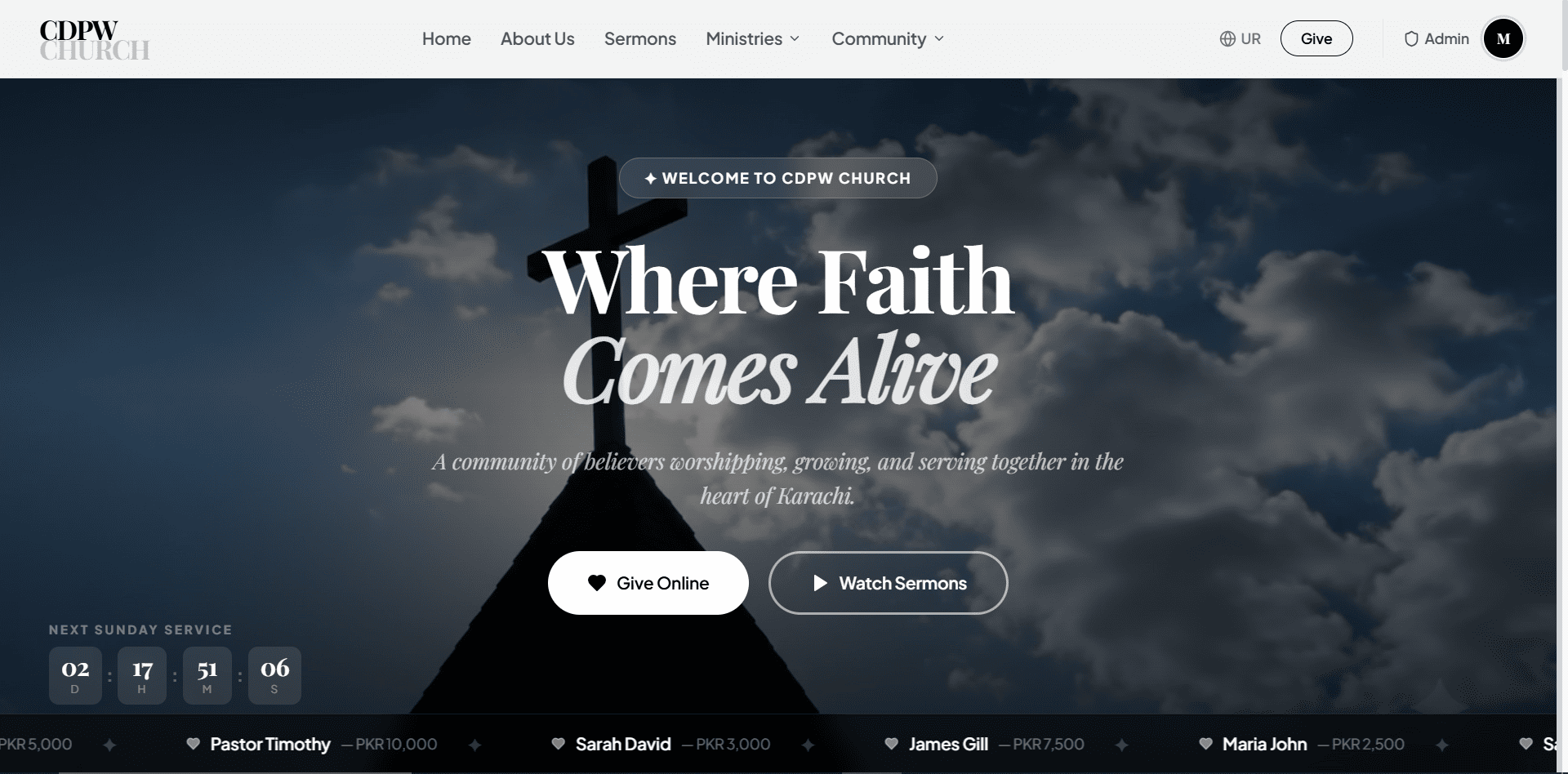 CDPW Church Platform - by Mujtaba Zadaii
