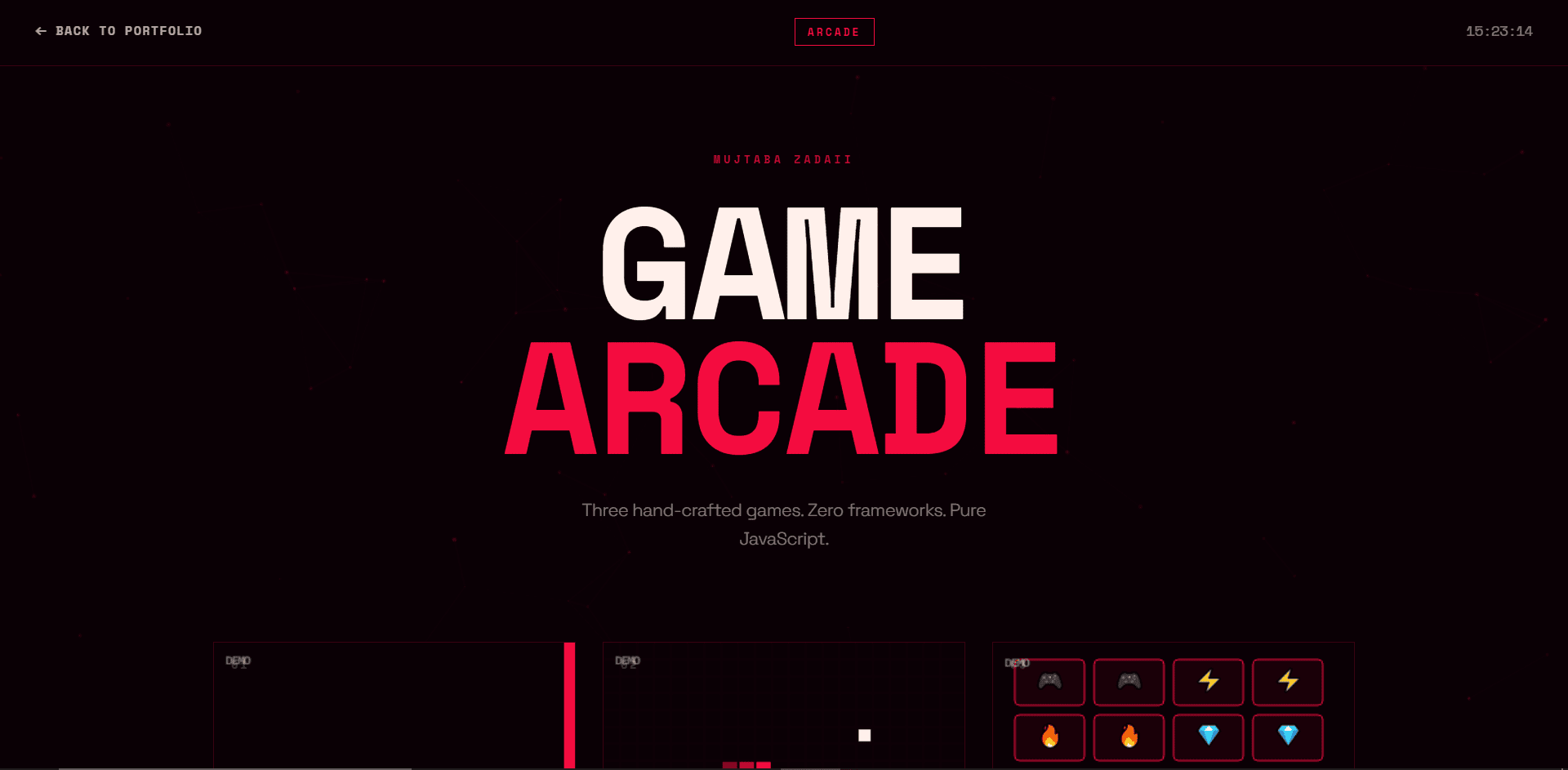 Cyber Arcade Hub - by Mujtaba Zadaii