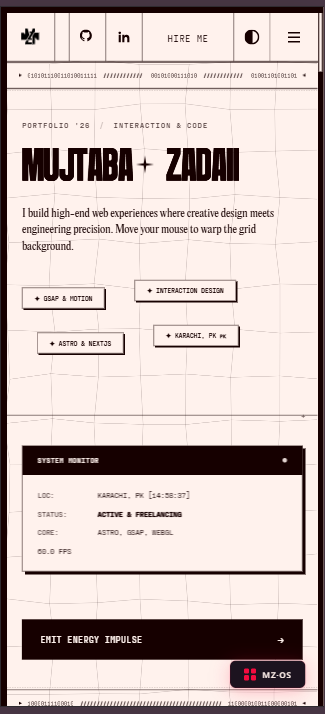 Mobile App Portfolio Showcase by Mujtaba Zadaii, Creative Developer